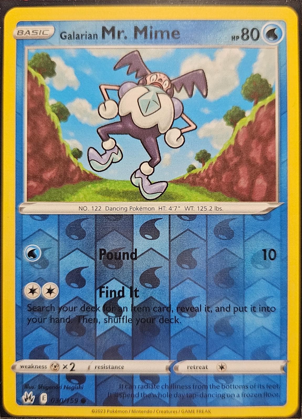 Galarian Mr. Mime [Reverse Holo] #30 — Pokemon Crown Zenith