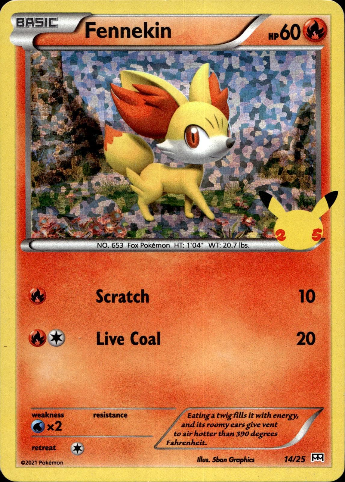 Fennekin [Holo] #14 — Pokemon McDonalds 2021