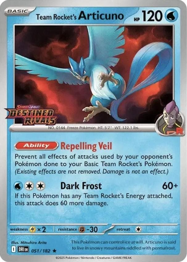 Team Rocket's Articuno [Stamped] #51 — Pokemon Destined Rivals
