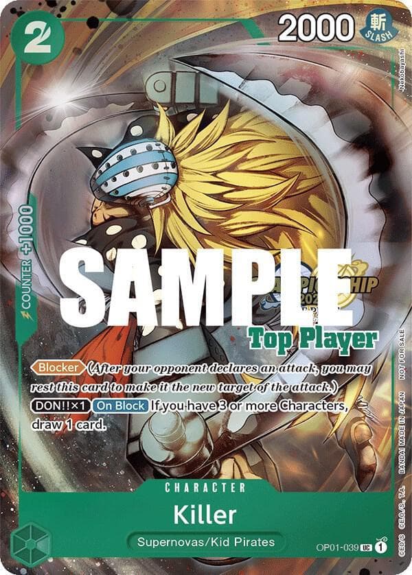 Killer [Championship 2023 Top Player] OP01-039 — One Piece Romance Dawn