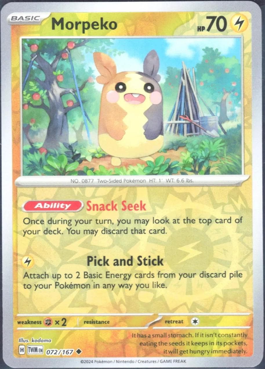 Morpeko [Reverse Holo] #72 — Pokemon Twilight Masquerade