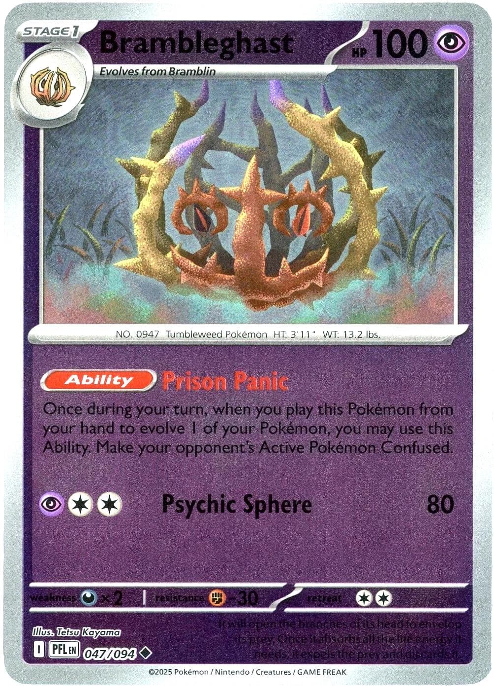 Brambleghast [Reverse Holo] #47 — Pokemon Phantasmal Flames