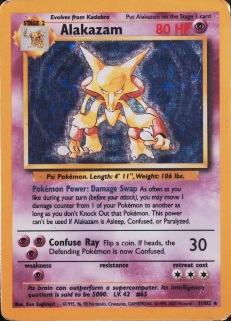 Alakazam [1999-2000] #1 — Pokemon Base Set