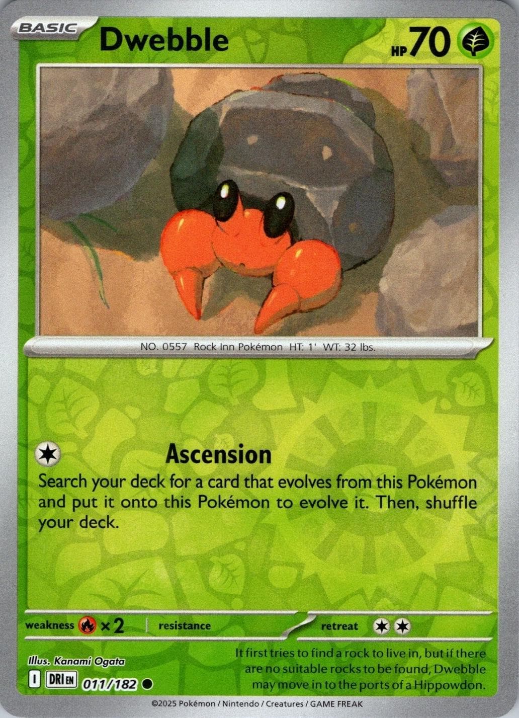 Dwebble [Reverse Holo] #11 — Pokemon Destined Rivals