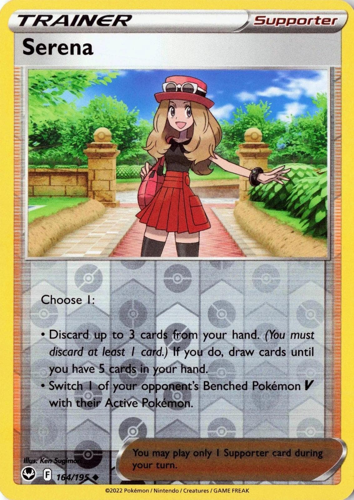 Serena [Reverse Holo] #164 — Pokemon Silver Tempest