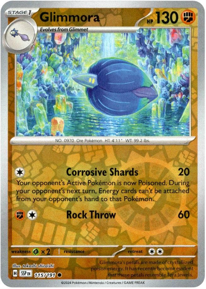 Glimmora [Reverse Holo] #115 — Pokemon Surging Sparks