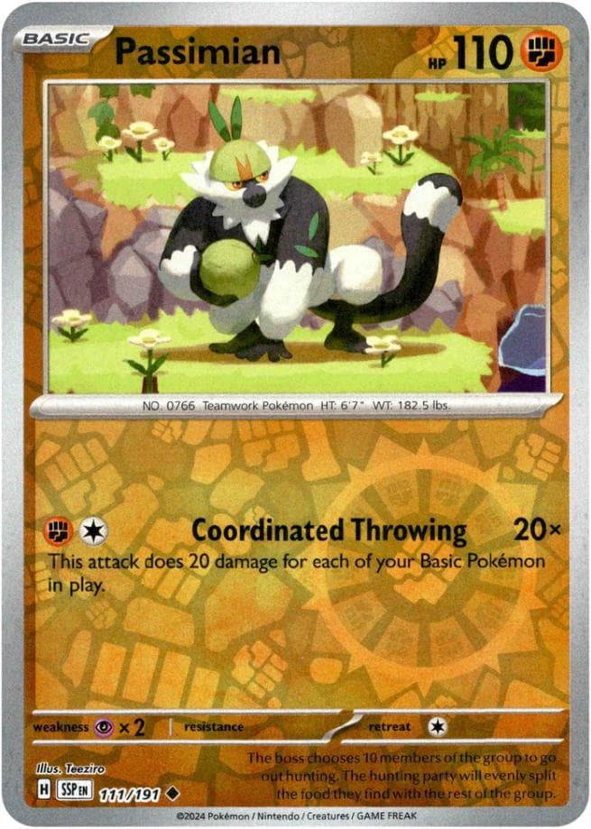 Passimian [Reverse Holo] #111 — Pokemon Surging Sparks