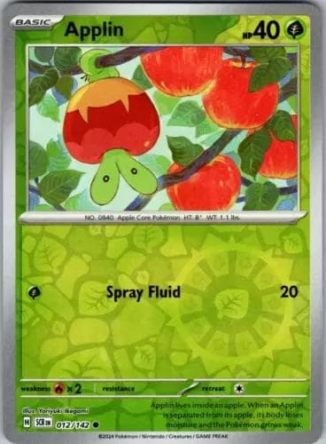 Applin [Reverse Holo] #12 — Pokemon Stellar Crown