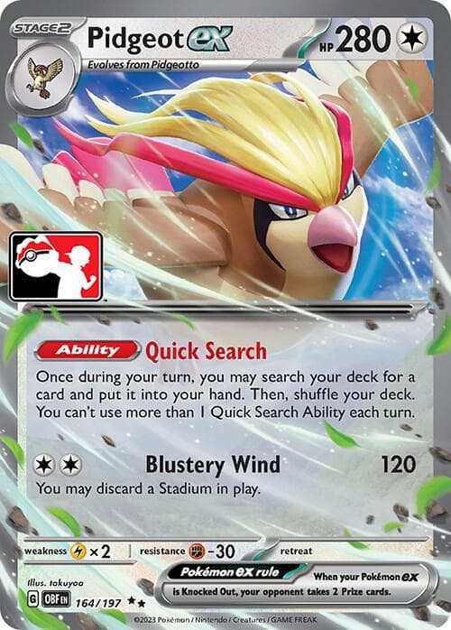 Pidgeot Ex [Prize Pack] #164 — Pokemon Obsidian Flames