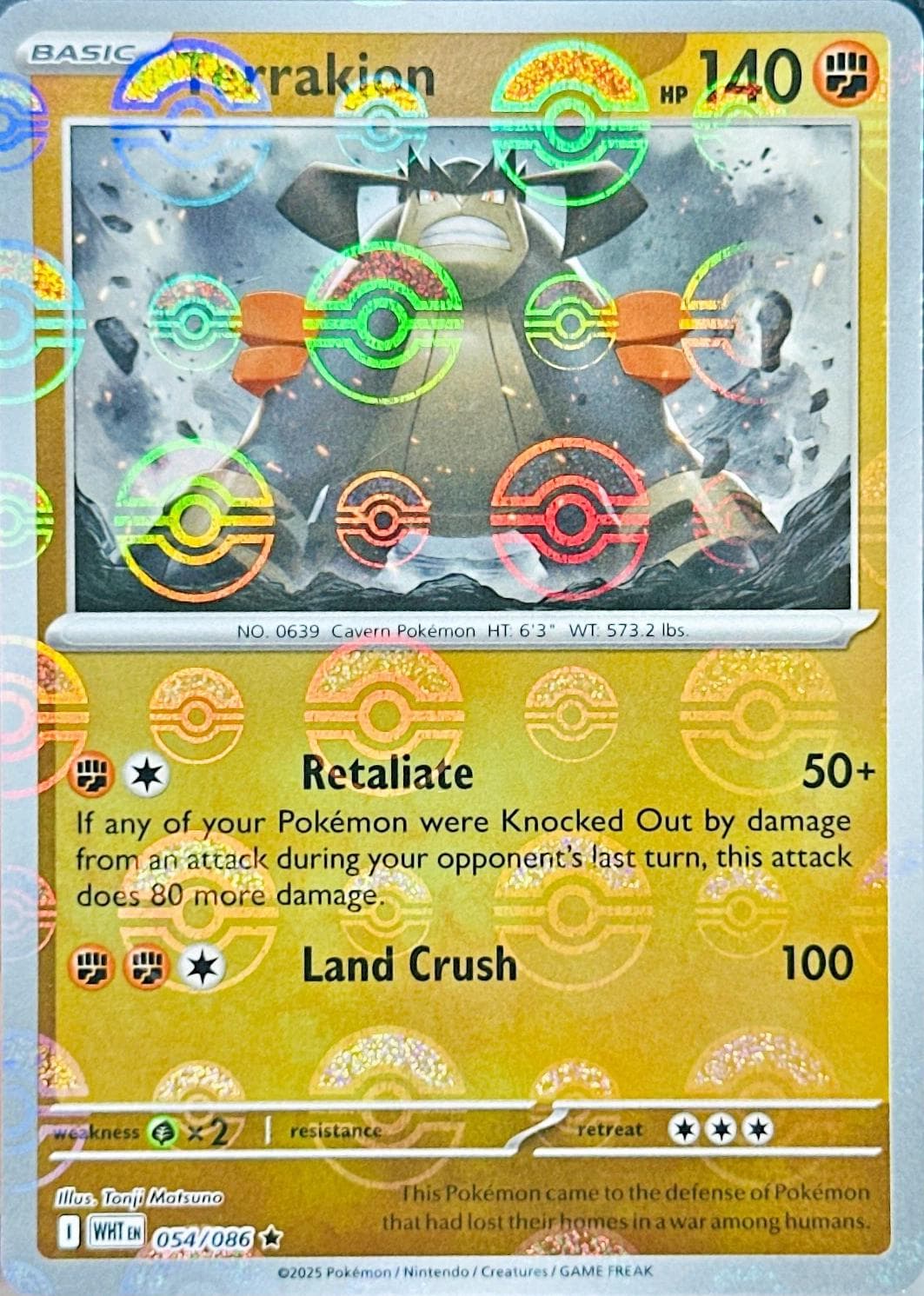 Terrakion [Poke Ball] #54 — Pokemon White Flare
