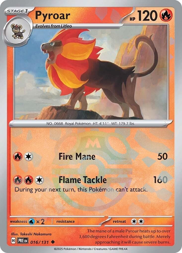 Pyroar [Master Ball] #16 — Pokemon Prismatic Evolutions