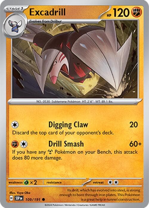 Excadrill #109 — Pokemon Surging Sparks