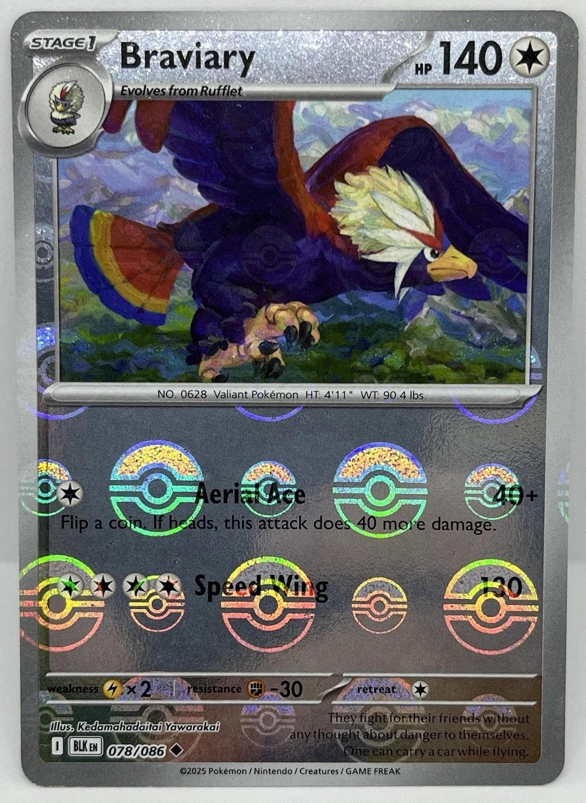 Braviary [Poke Ball] #78 — Pokemon Black Bolt