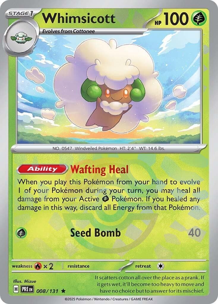 Whimsicott [Master Ball] #8 — Pokemon Prismatic Evolutions