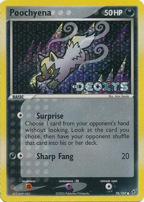 Poochyena [Reverse Holo] #70 — Pokemon Deoxys