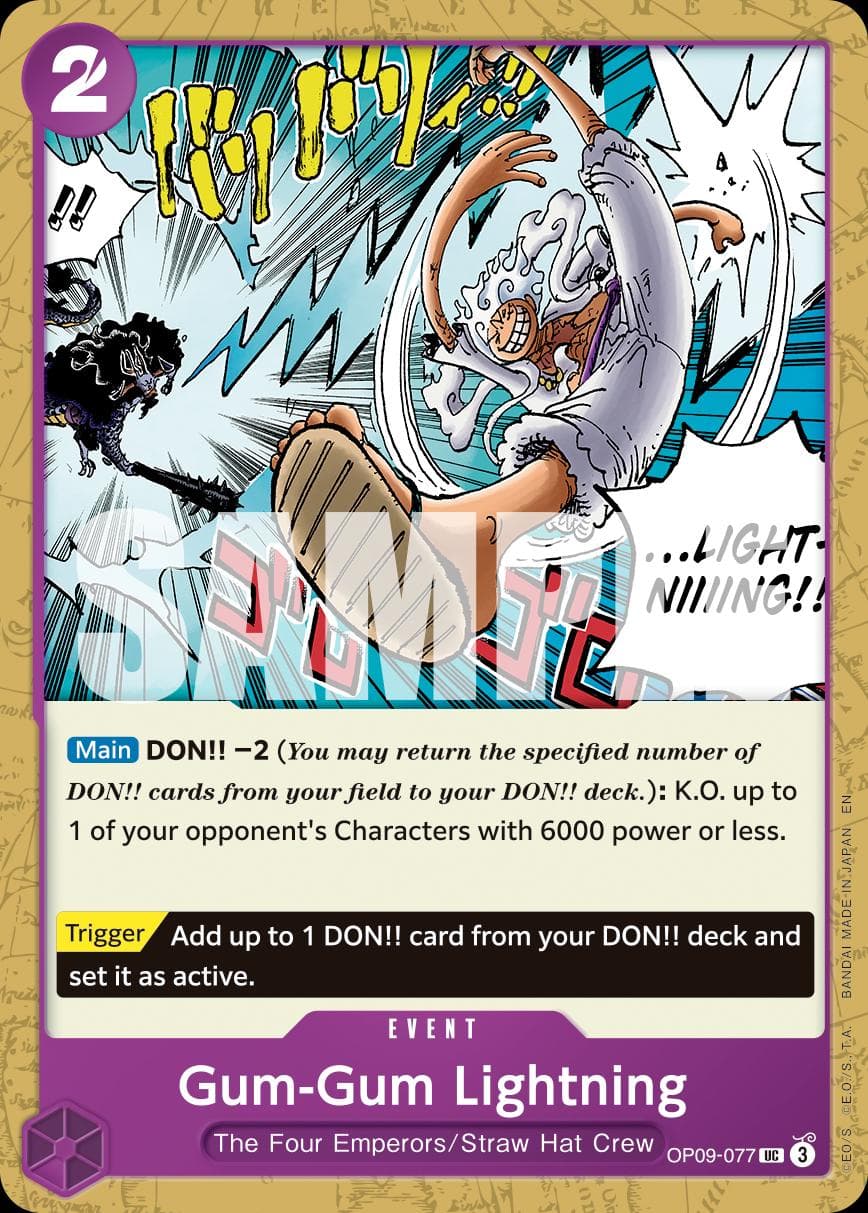 Gum-Gum Lightning [PRB-02] OP09-077 — One Piece Premium Booster 2