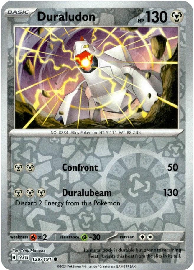 Duraludon [Reverse Holo] #129 — Pokemon Surging Sparks