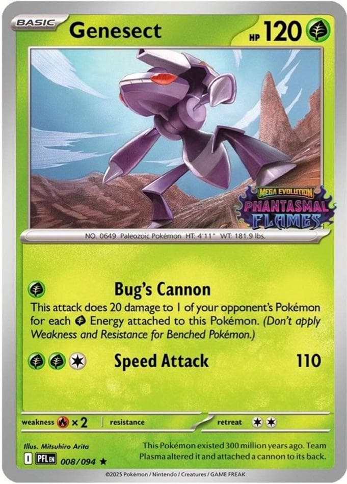 Genesect [Stamped] #8 — Pokemon Phantasmal Flames
