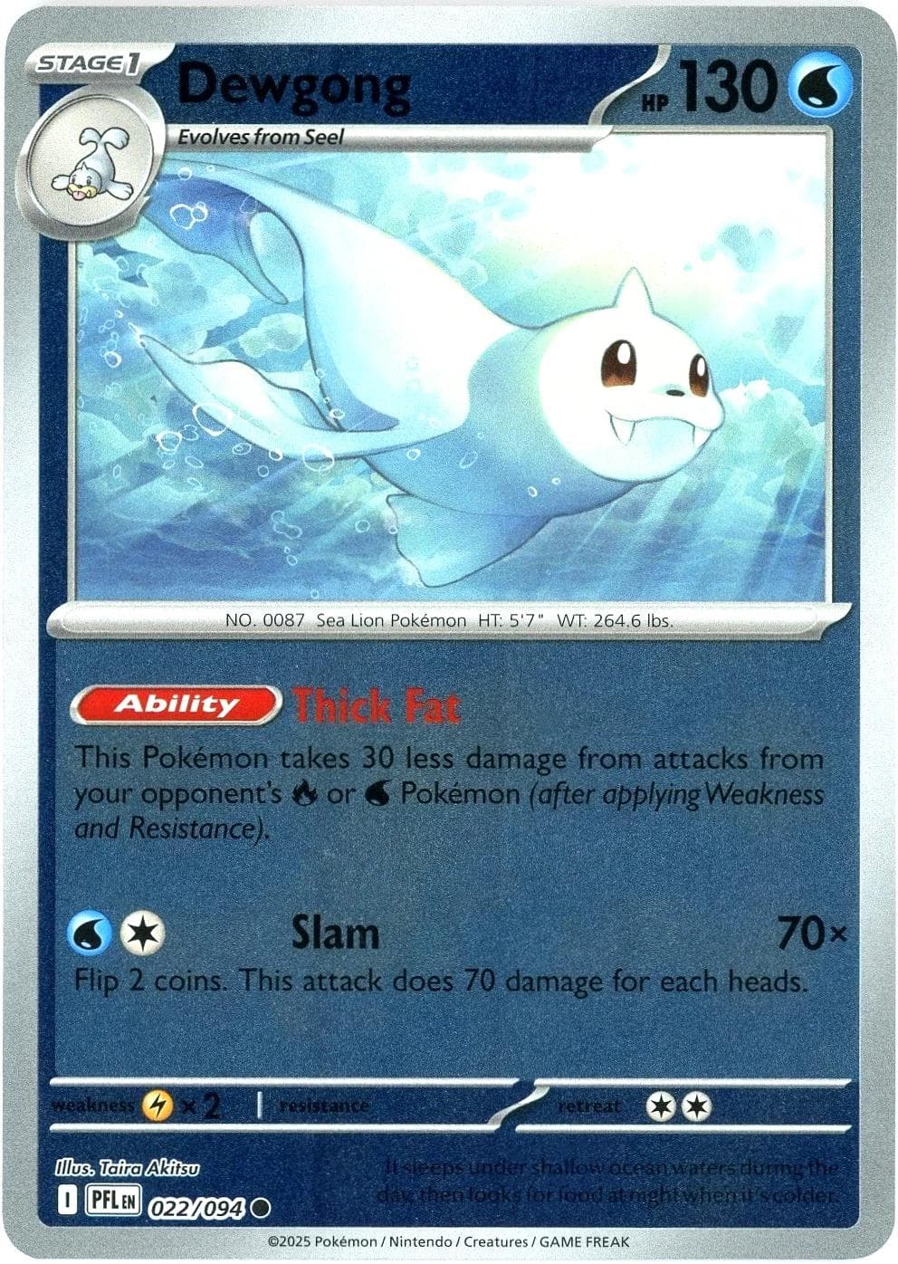 Dewgong [Reverse Holo] #22 — Pokemon Phantasmal Flames