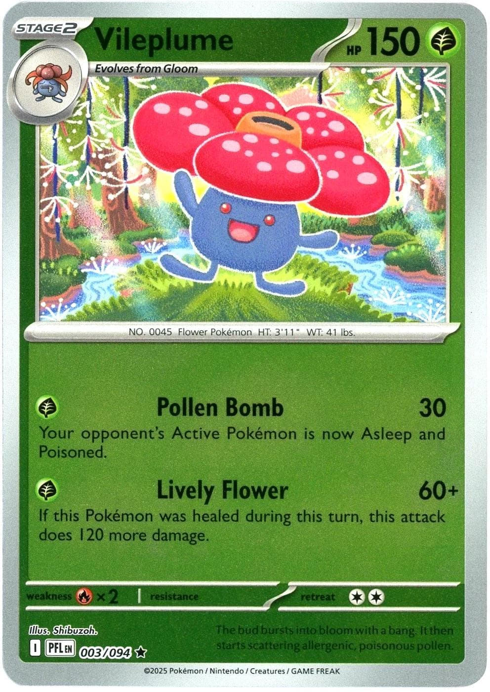Vileplume [Reverse Holo] #3 — Pokemon Phantasmal Flames