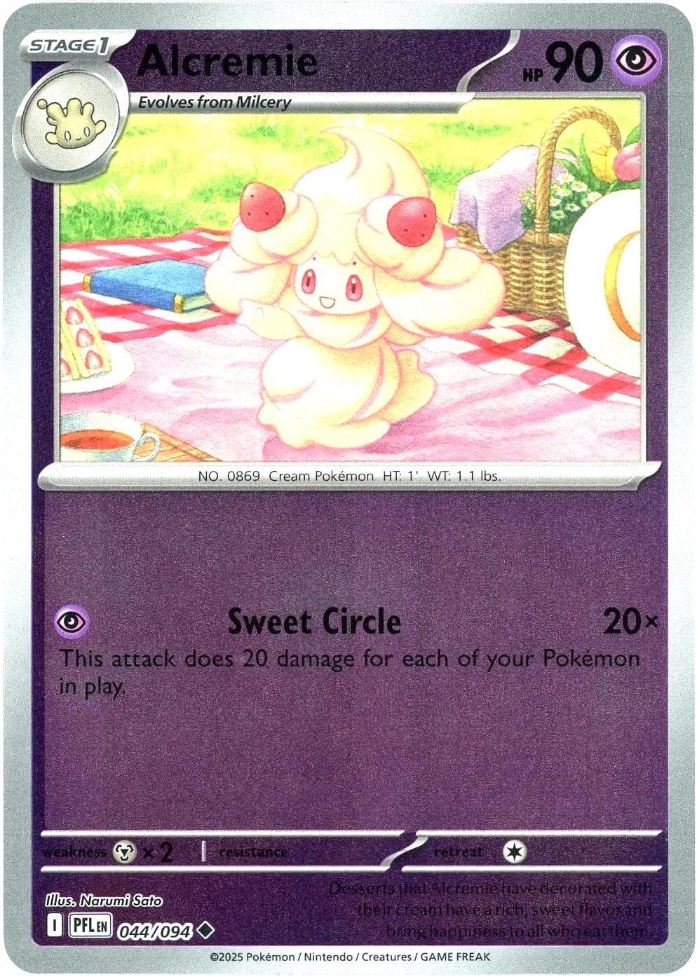 Alcremie [Reverse Holo] #44 — Pokemon Phantasmal Flames