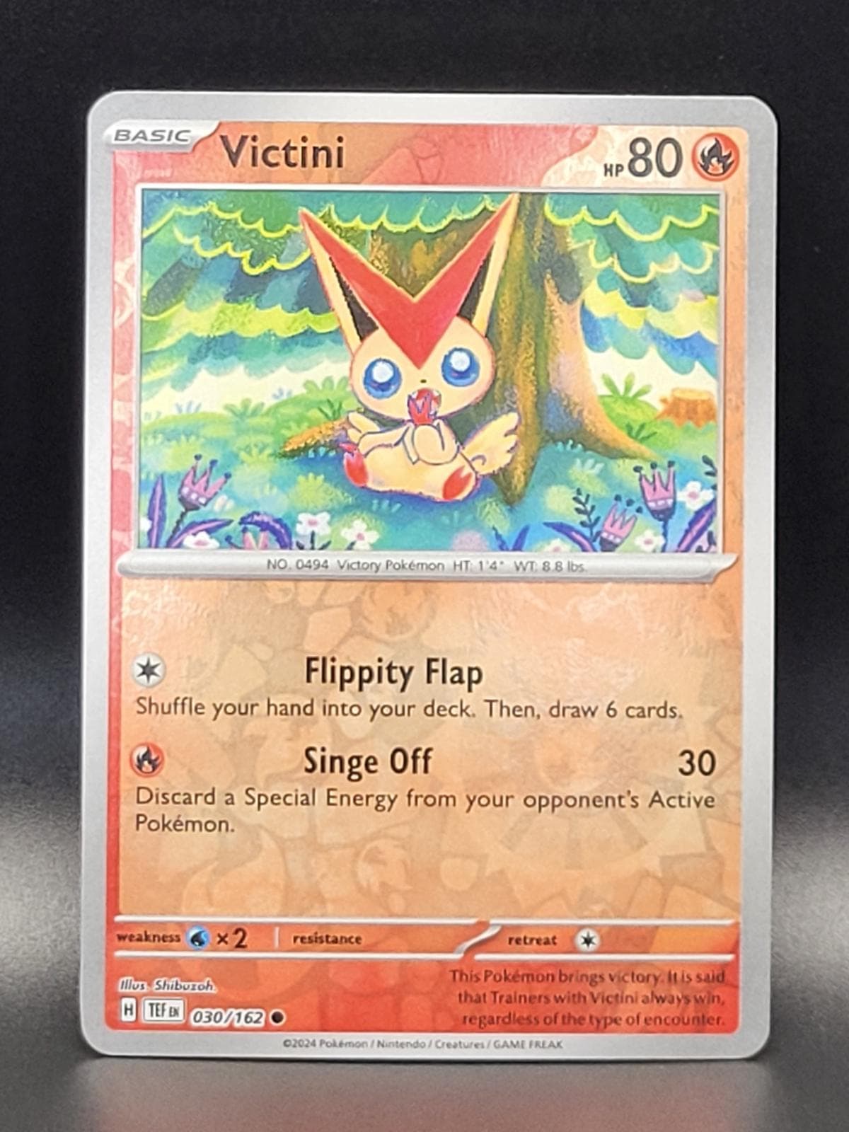 Victini [Reverse Holo] #30 — Pokemon Temporal Forces