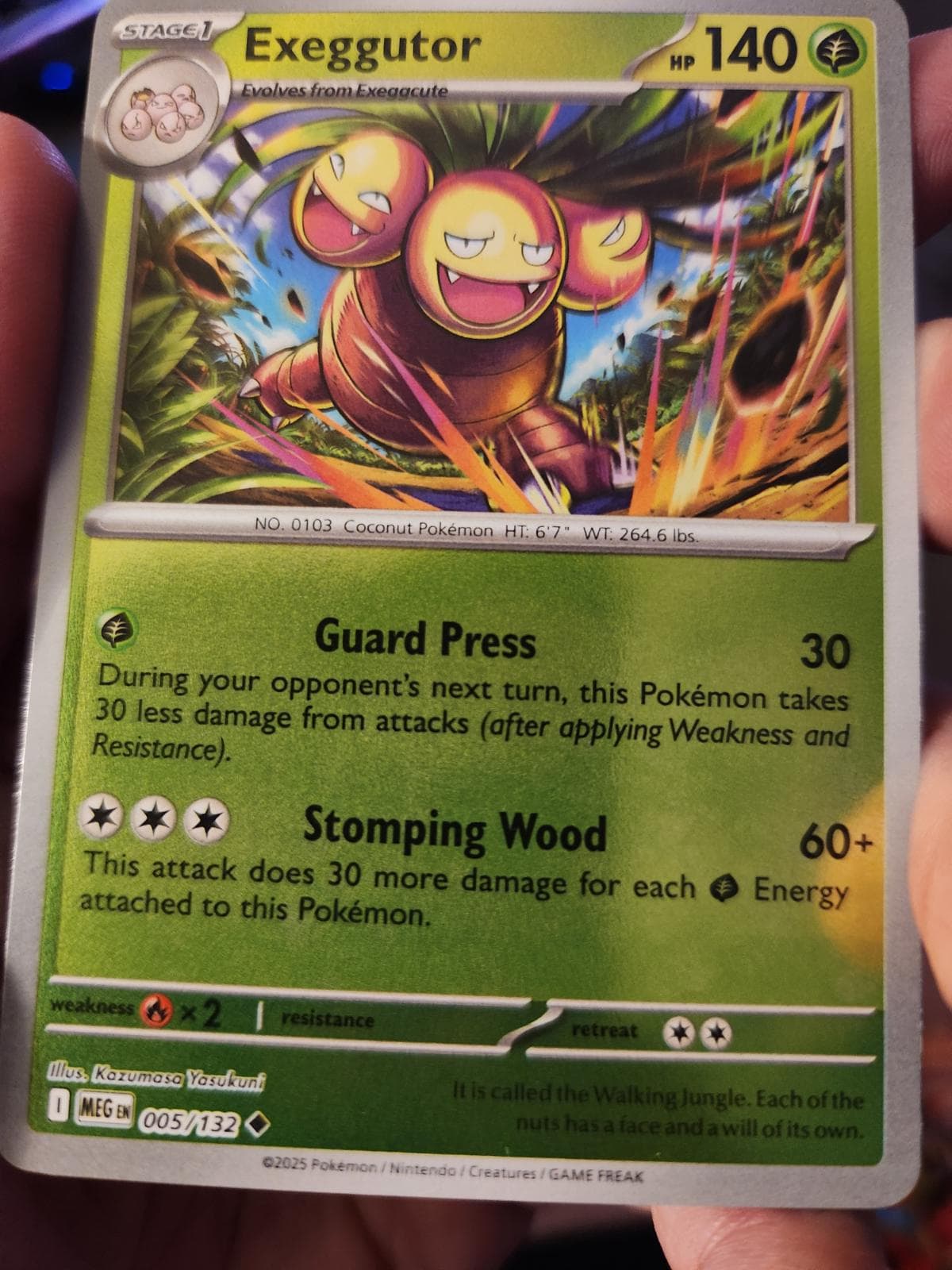 Exeggutor [Reverse Holo] #5 — Pokemon Mega Evolution