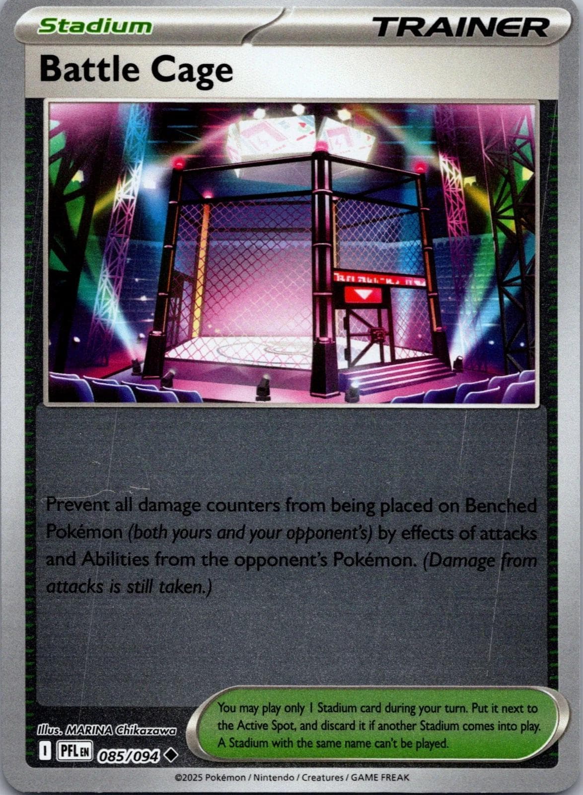 Battle Cage [Reverse Holo] #85 — Pokemon Phantasmal Flames