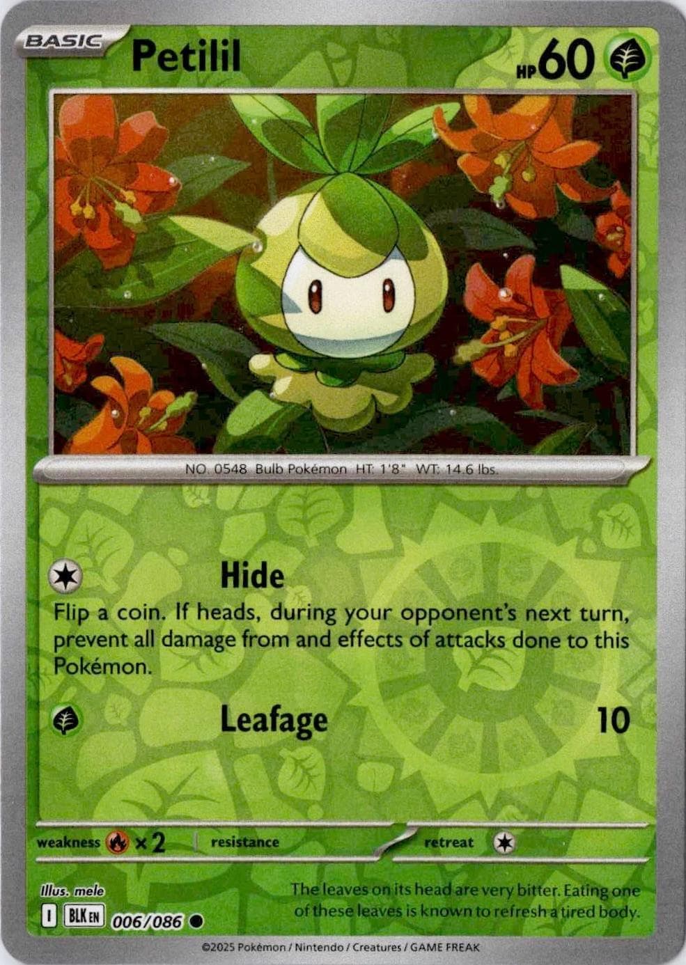 Petilil [Reverse] #6 — Pokemon Black Bolt