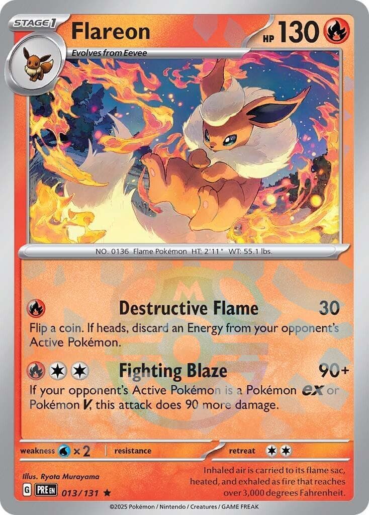 Flareon [Master Ball] #13 — Pokemon Prismatic Evolutions