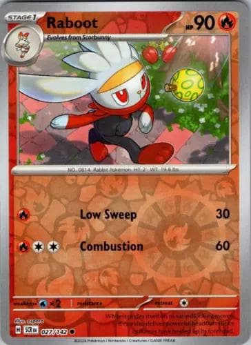 Raboot [Reverse Holo] #27 — Pokemon Stellar Crown