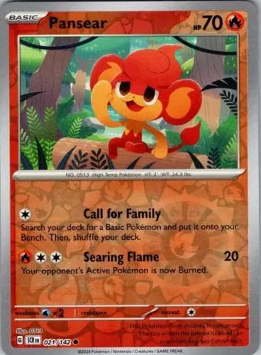 Pansear [Reverse Holo] #21 — Pokemon Stellar Crown