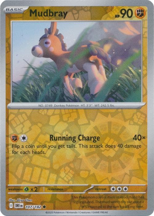 Mudbray [Reverse Holo] #107 — Pokemon Destined Rivals