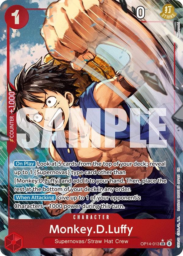 Monkey.D.Luffy [Alternate Art] OP14-013 — One Piece Azure Sea's Seven
