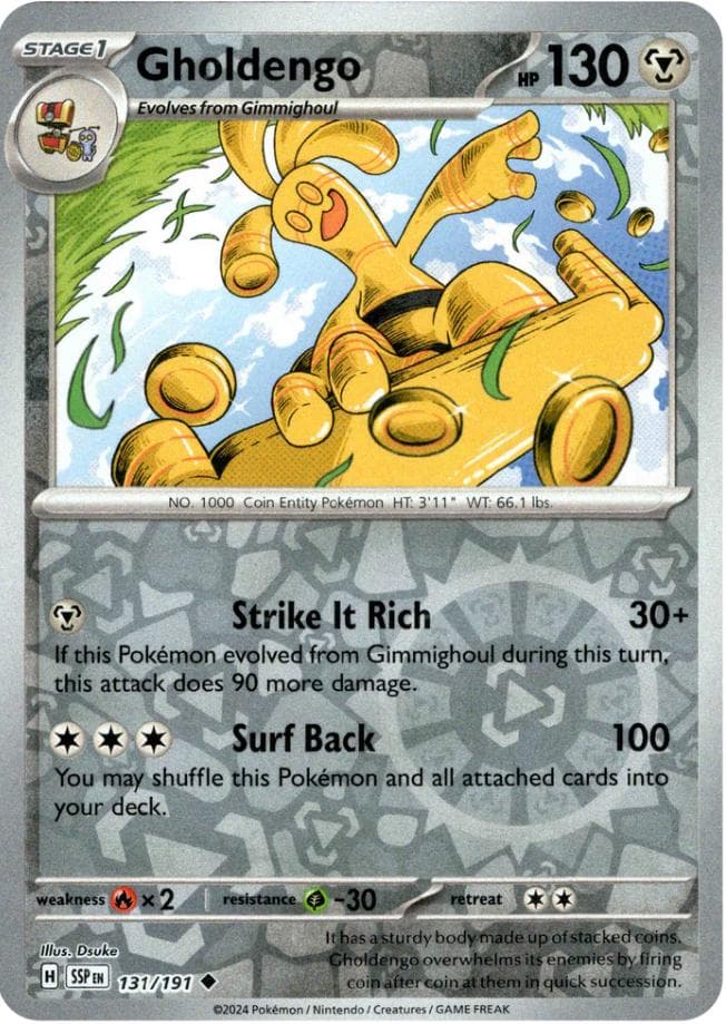Gholdengo [Reverse Holo] #131 — Pokemon Surging Sparks