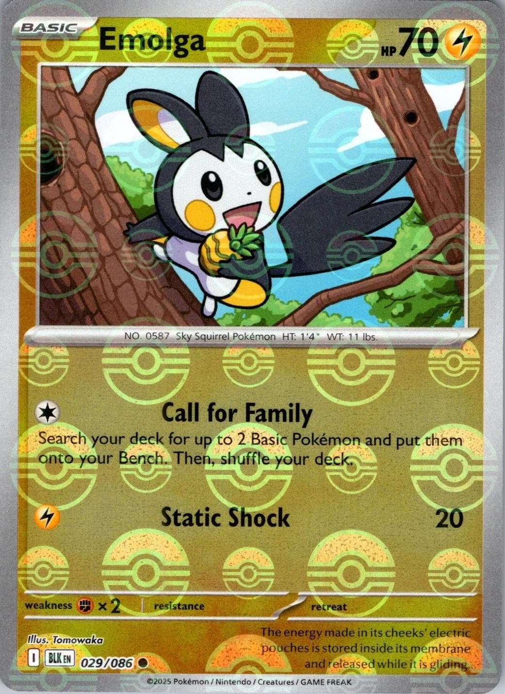 Emolga [Poke Ball] #29 — Pokemon Black Bolt