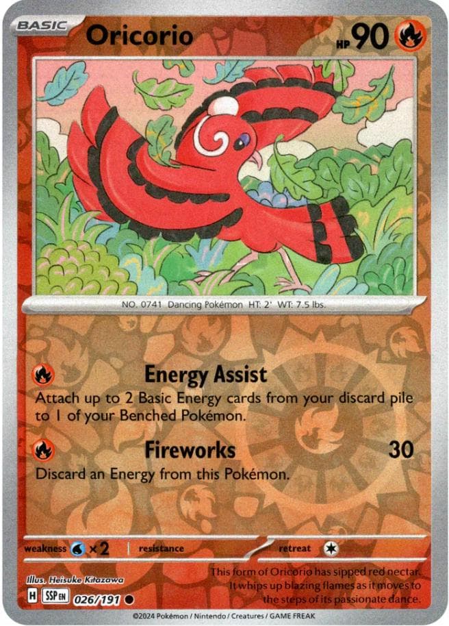 Oricorio [Reverse Holo] #26 — Pokemon Surging Sparks