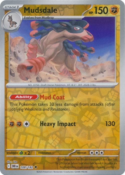 Mudsdale [Reverse Holo] #108 — Pokemon Destined Rivals