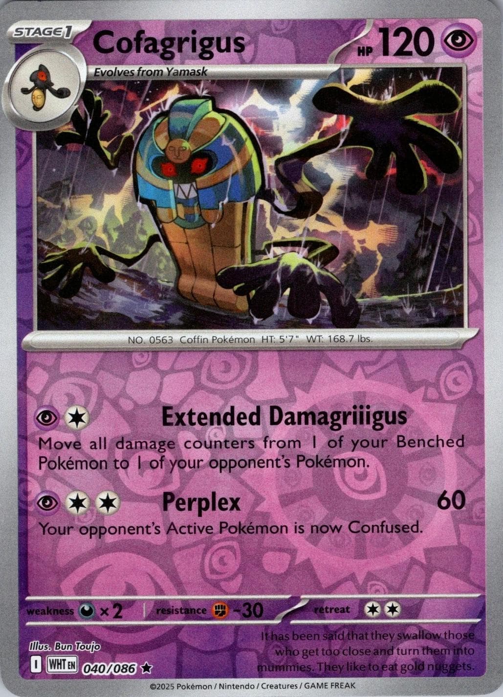 Cofagrigus [Reverse] #40 — Pokemon White Flare