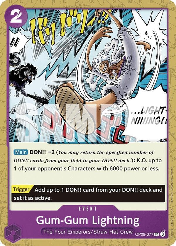 Gum-Gum Lightning OP09-077 — One Piece Emperors in the New World