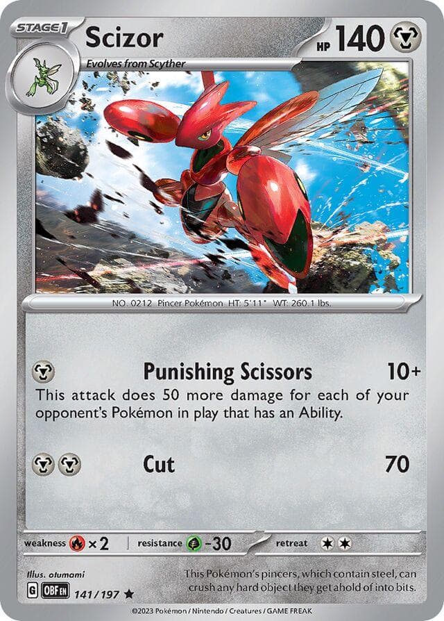 Scizor #141 — Pokemon Obsidian Flames