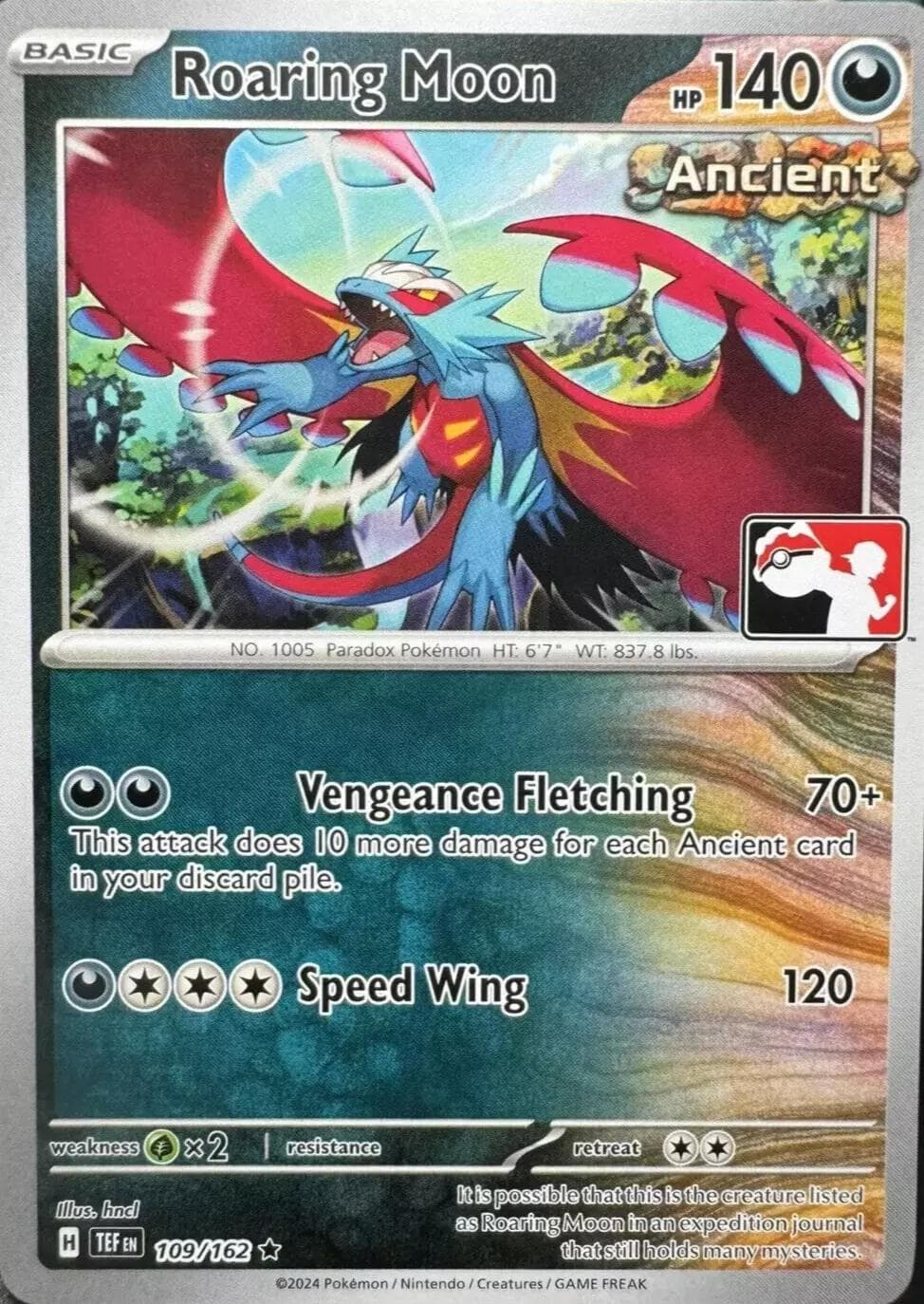 Roaring Moon [Prize Pack] #109 — Pokemon Temporal Forces
