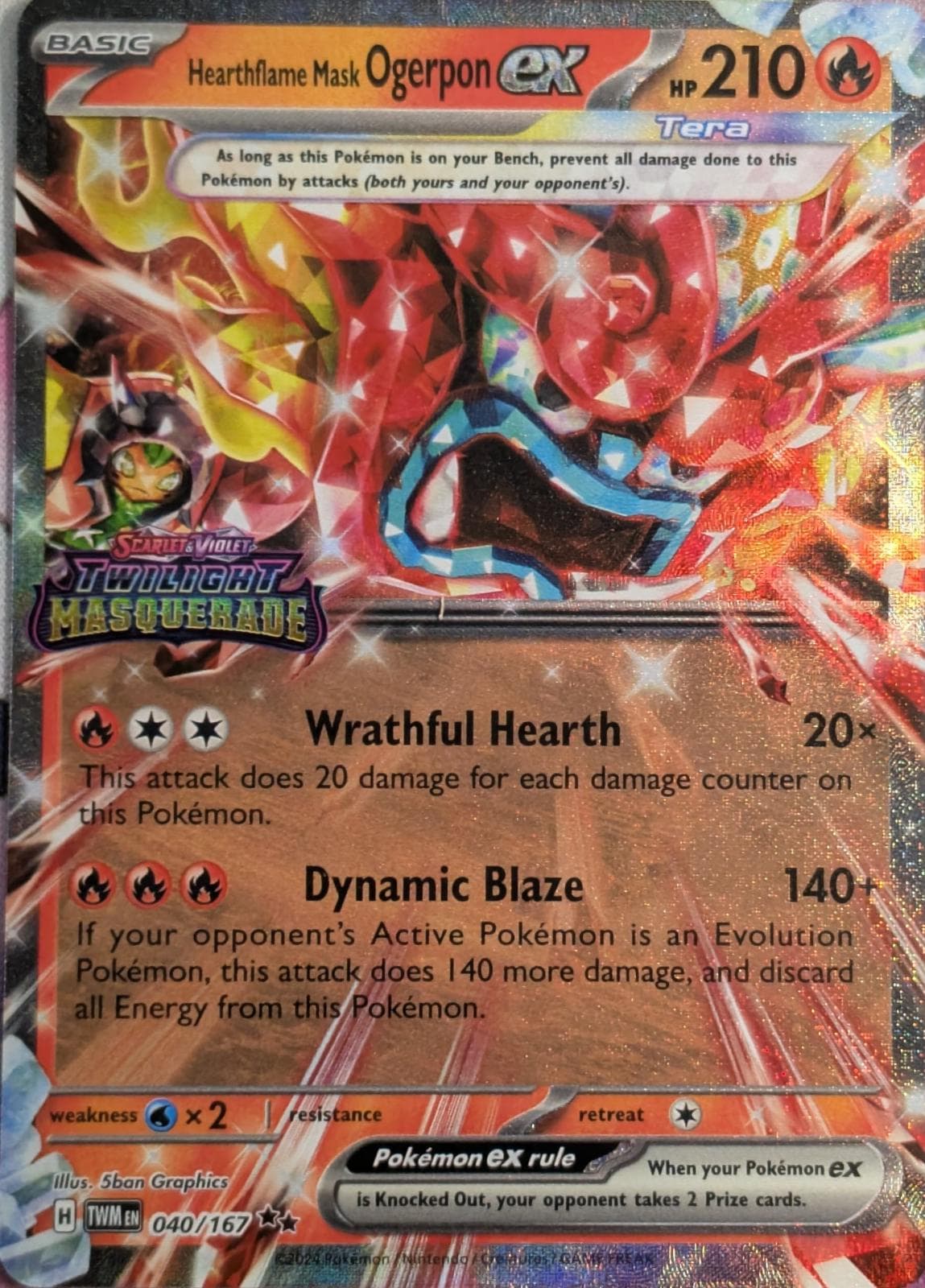 Hearthflame Mask Ogerpon [Stamped] #40 — Pokemon Twilight Masquerade