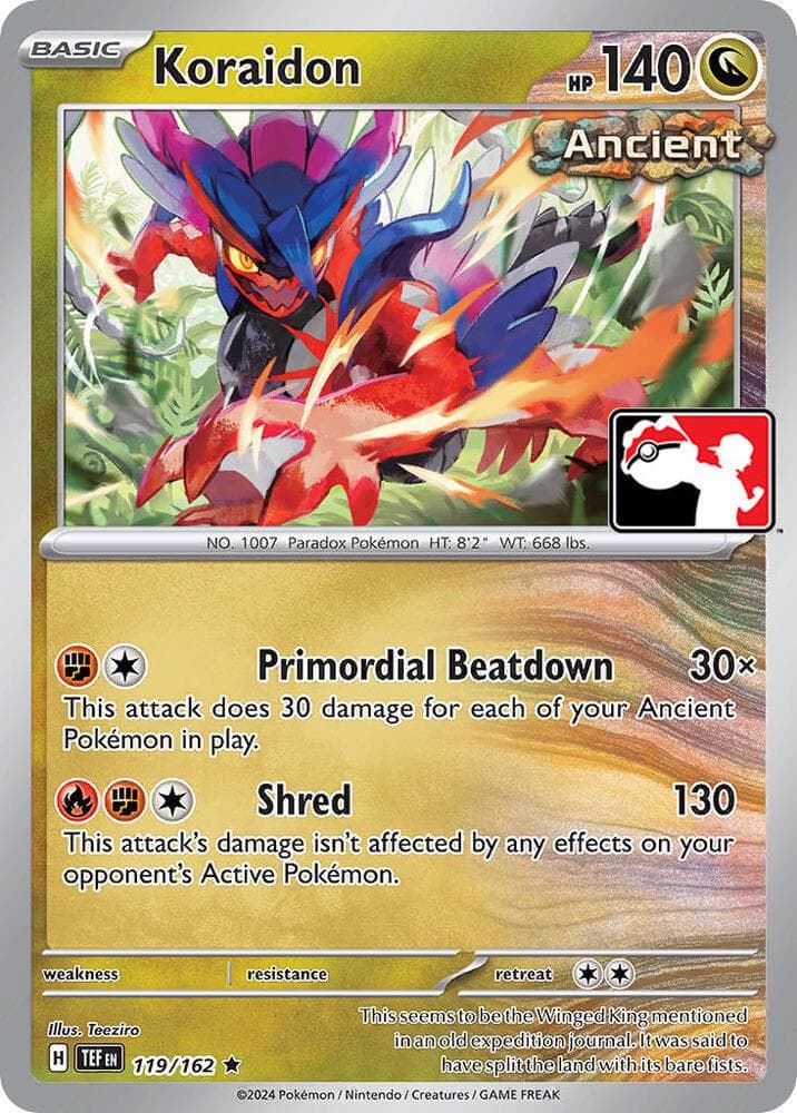 Koraidon [Prize Pack] #119 — Pokemon Temporal Forces