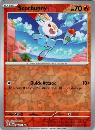 Scorbunny [Reverse Holo] #26 — Pokemon Stellar Crown