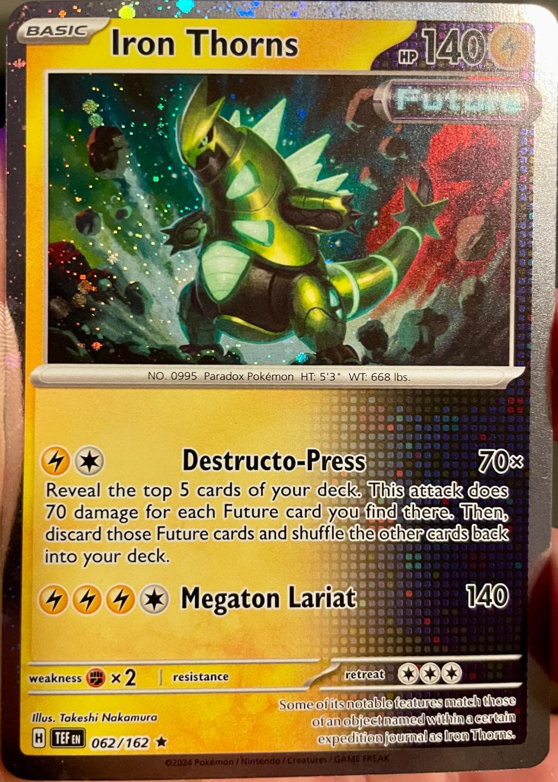 Iron Thorns [Cosmos Holo] #62 — Pokemon Temporal Forces