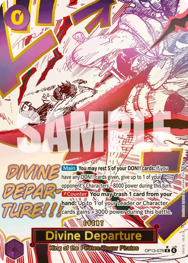 Divine Departure [Alternate Art] OP13-076 — One Piece Carrying on His Will