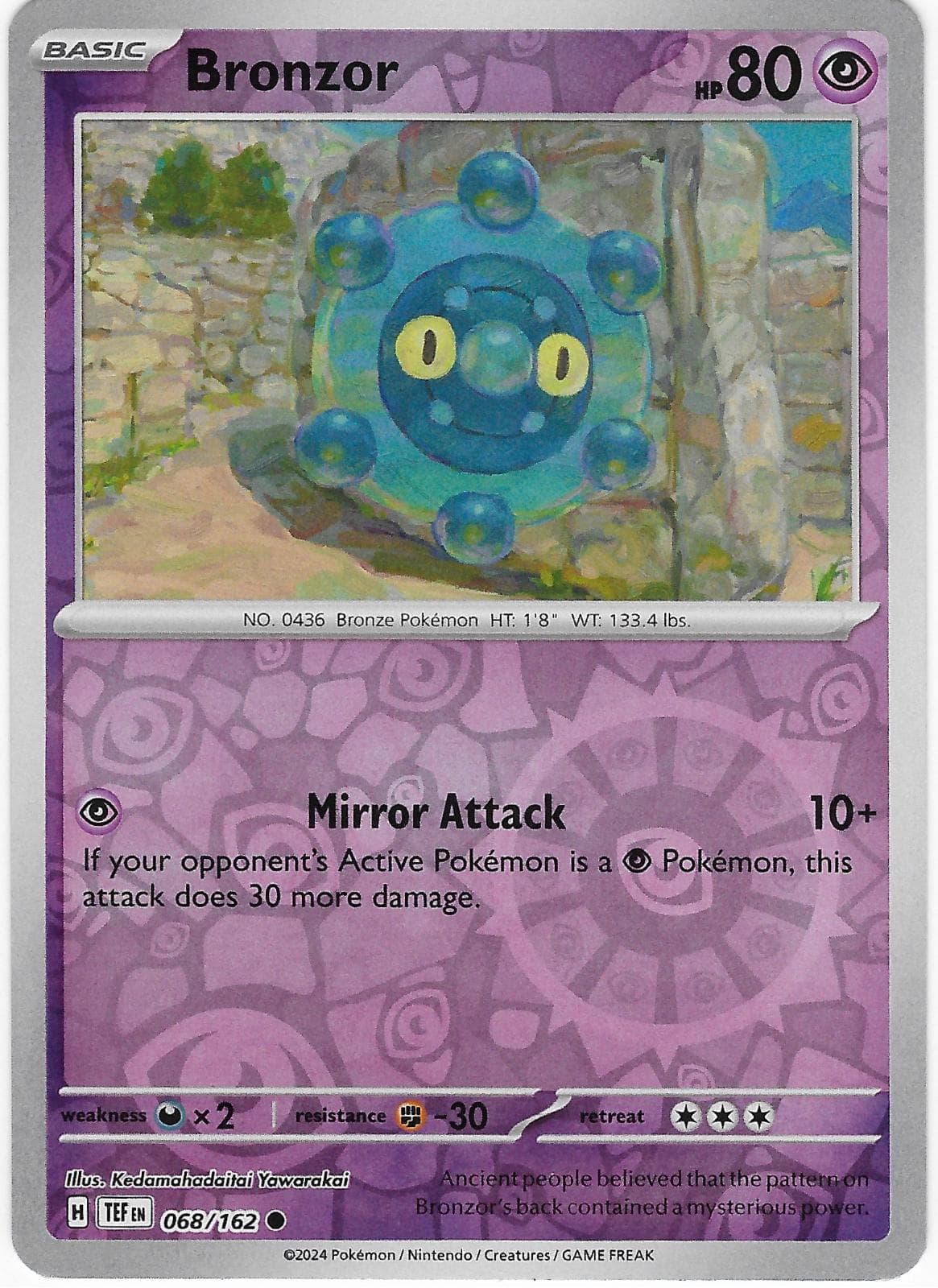 Bronzor [Reverse Holo] #68 — Pokemon Temporal Forces