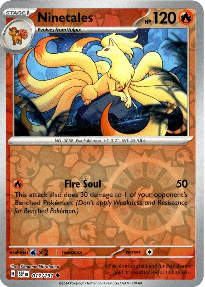 Ninetales [Reverse Holo] #17 — Pokemon Surging Sparks