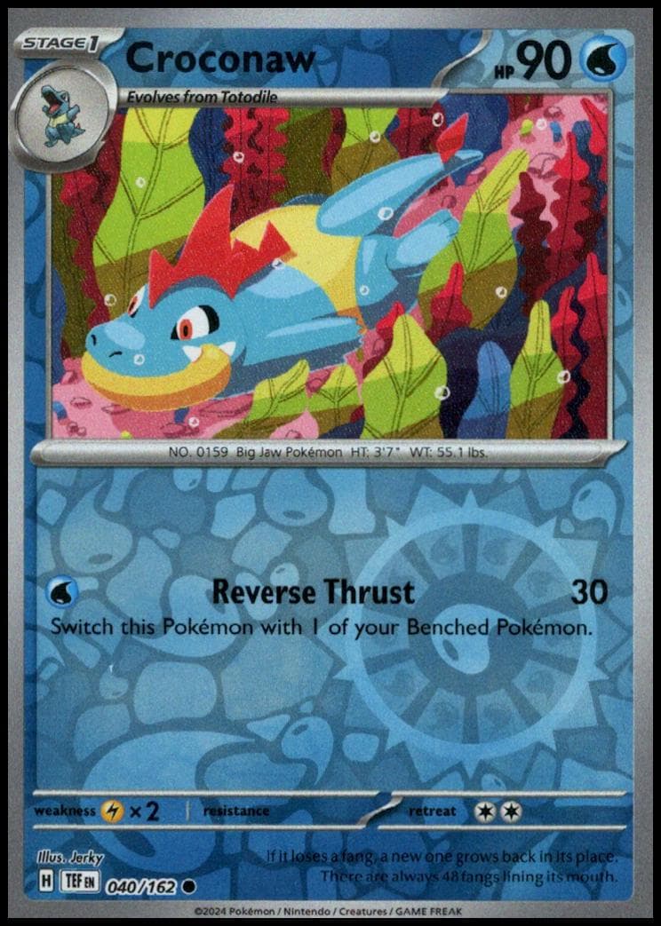 Croconaw [Reverse Holo] #40 — Pokemon Temporal Forces